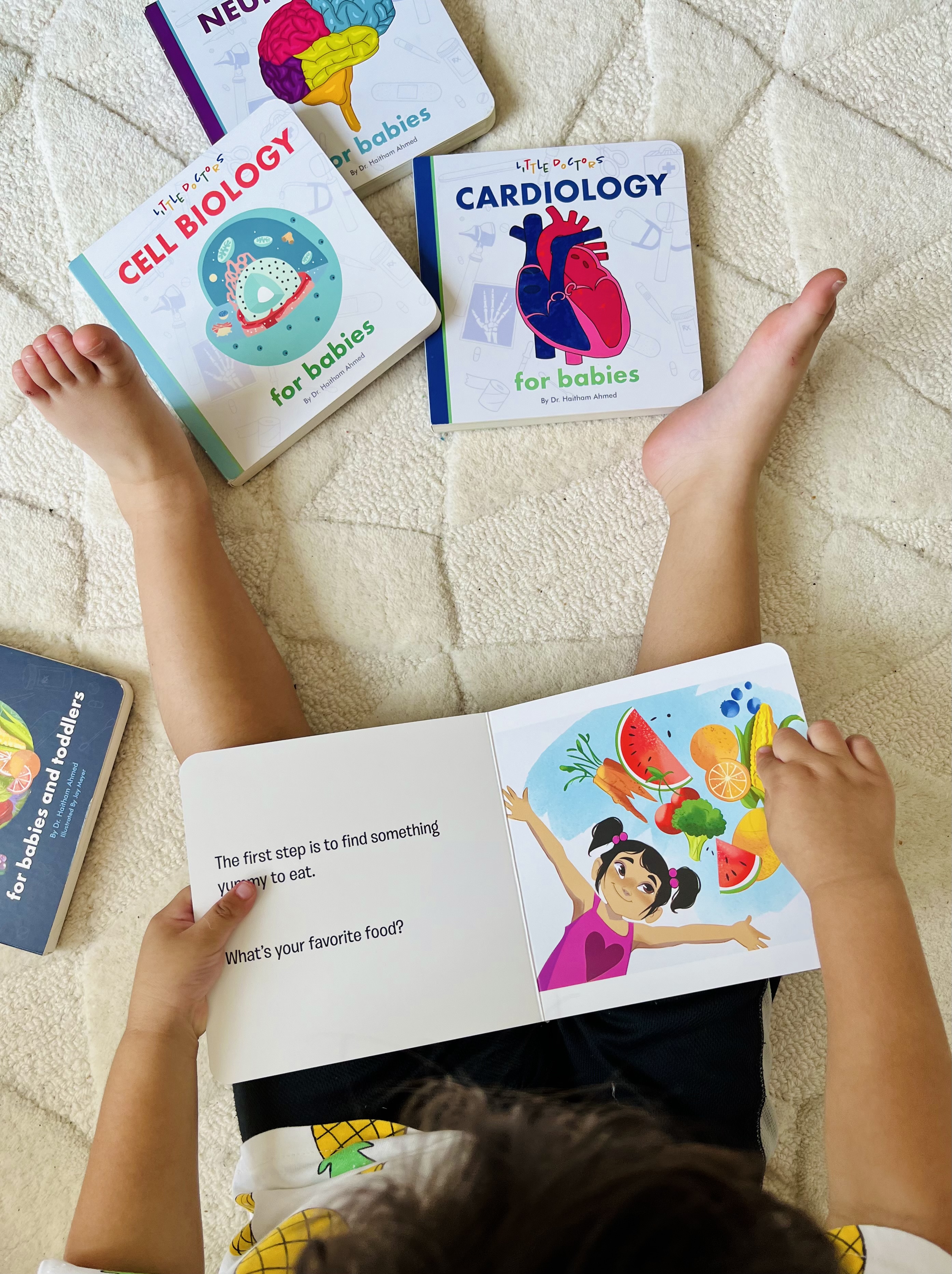 Child reading Digestive System book